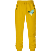 Штаны из футера без начеса с принтом "Океан в сердце"