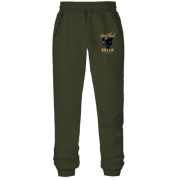 Штаны из футера без начеса с лозунгом "Мечта" на фоне пантеры