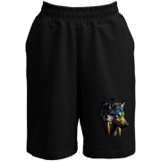 Шорты Волк с желто-синими бусами