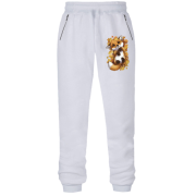 Штаны из футера без начеса Лисёнок на осенних листьях