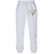 Штани з футера без начісу со спекторной надписью "Любов"