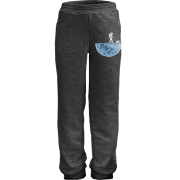 Детские штаны с космонавтом на луне