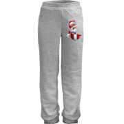 Детские штаны с выглядывающим Сантой