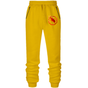 Штаны из футера без начеса с крысой бегущей за сыром