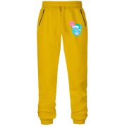 Штаны из футера без начеса с голубой крысой