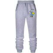 Штаны из футера без начеса с крысой и сыром