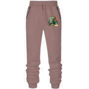 Штаны из футера без начеса с крысой на помойке