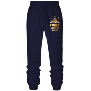 Штаны из футера без начеса с надписью "Гоша - золотой человек"