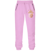 Штаны из футера без начеса с надписью "Анна - золотой человек"