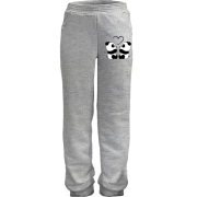 Детские штаны с влюблёнными пандами и сердцем