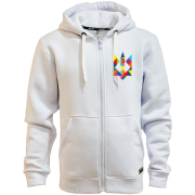 Худи на молнии с разноцветным гербом Украины