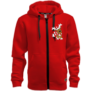 Худі на блискавці Олень в шарфі