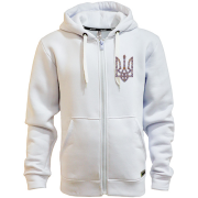 Худи на молнии с орнаментным гербом Украины