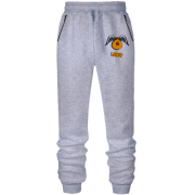 Штаны из футера без начеса с надписью "Банкир"