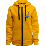 Худи на молнии с гербом Украины в стиле писанки