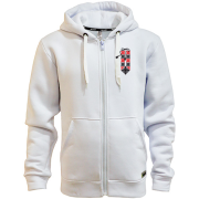 Худі на блискавці з малюнком у вигляді вишиванки із зав'язками