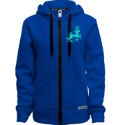 Худі на блискавці з біжучим оленем в сніжинках