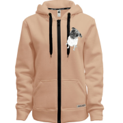 Худі на блискавці з мопсом