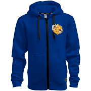 Худи на молнии с пчелиным ульем