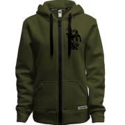 Худі на блискавці дівчина-солдат ЗСУ