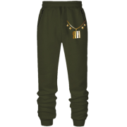 Штаны из футера без начеса с золотой цепью и именем Ян