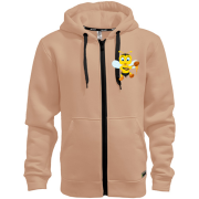 Худи на молнии с пчелой и медом