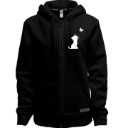 Худи на молнии Котенок и бабочка