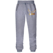 Штаны из футера без начеса с золотой цепью и именем София