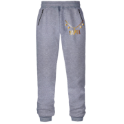 Штаны из футера без начеса с золотой цепью и именем Марта