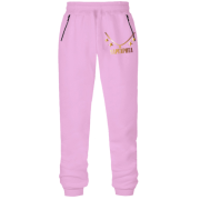 Штаны из футера без начеса с золотой цепью и именем Маргарита