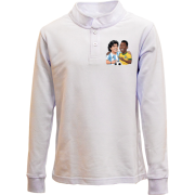 Детский лонгслив поло Maradona & Pele