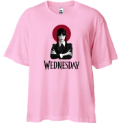 Футболка Oversize Wednesday (черно-красный)