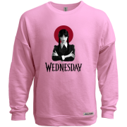Свитшот без начеса Wednesday (черно-красный)