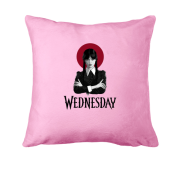 Подушка Wednesday (черно-красный)