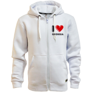 Худи на молнии I love Georgia