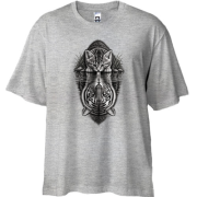 Футболка Oversize з кошеням і відображенням тигра