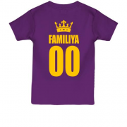 Детская футболка фамилия и номер с короной