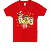 Детская футболка с сусликами и попкорном
