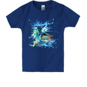 Детская футболка с дельфином выглядывающим из воды