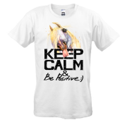 Футболка з конем Keep calm and be positive