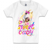 Детская футболка с лошадью Sweet baby