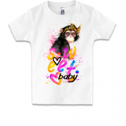 Детская футболка Sweet baby с обезьянкой