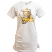 Подовжена футболка зі стилізованим носорогом (2)