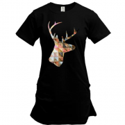 Подовжена футболка з силуетом оленя (1)