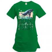 Подовжена футболка з китом "tropical dreams"