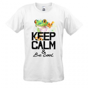 Футболка з жабою Keep calm & be cool