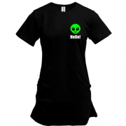 Подовжена футболка з інопланетянином Hello!
