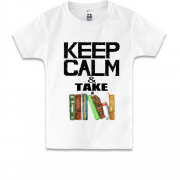 Дитяча футболка Keep calm & take book