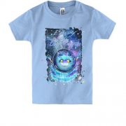 Детская футболка с голубым монстром "enjoy the universe"