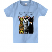 Дитяча футболка з трьома котами "sweet, princess, meow"